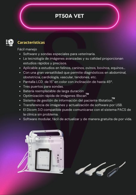 Ecógrafo PT50A Vet
