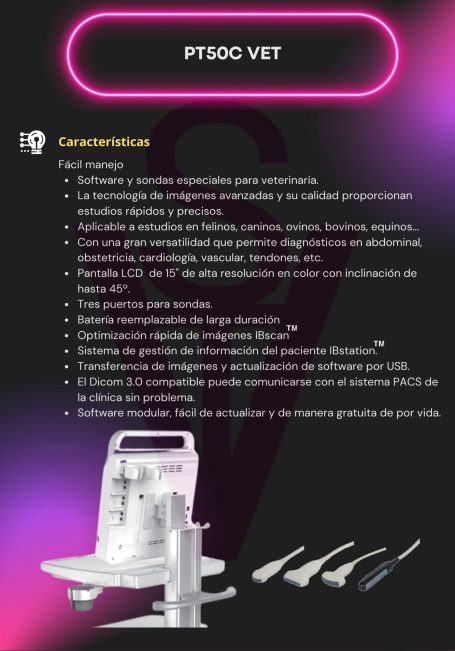 Ecógrafo PT50C Vet