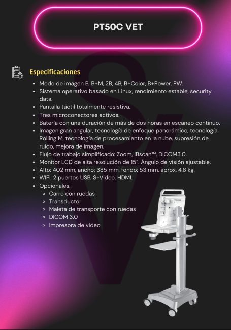 Ecógrafo PT50C Vet